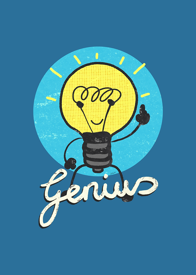 Vintage Light Bulb Genius