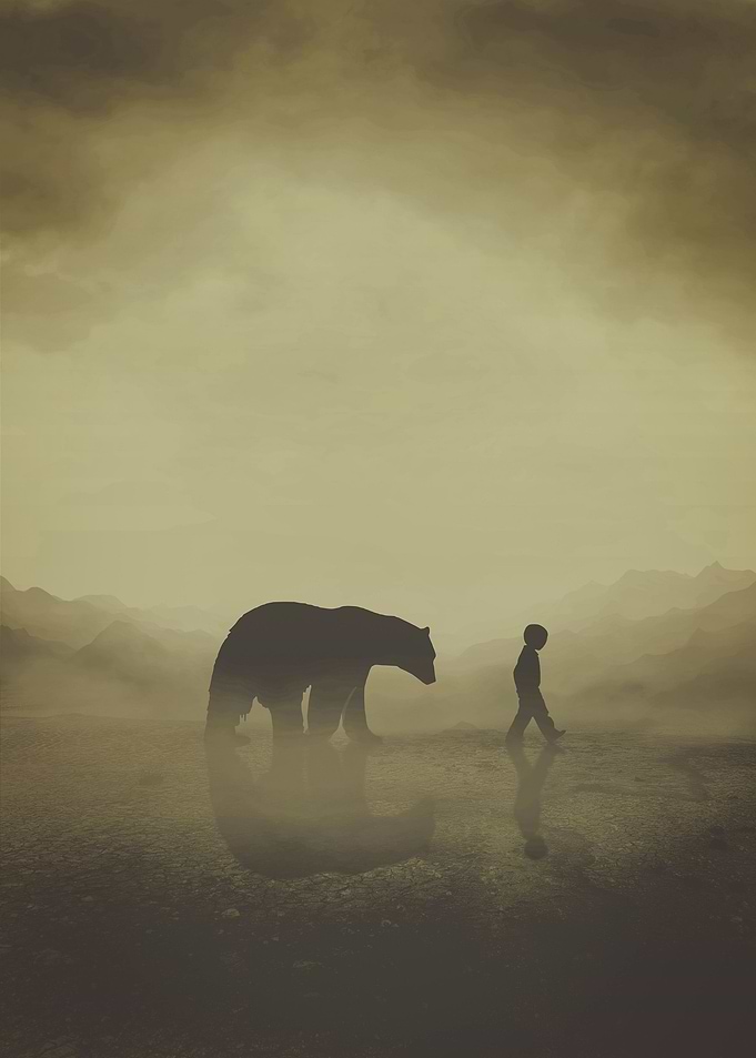 The bear and the kid