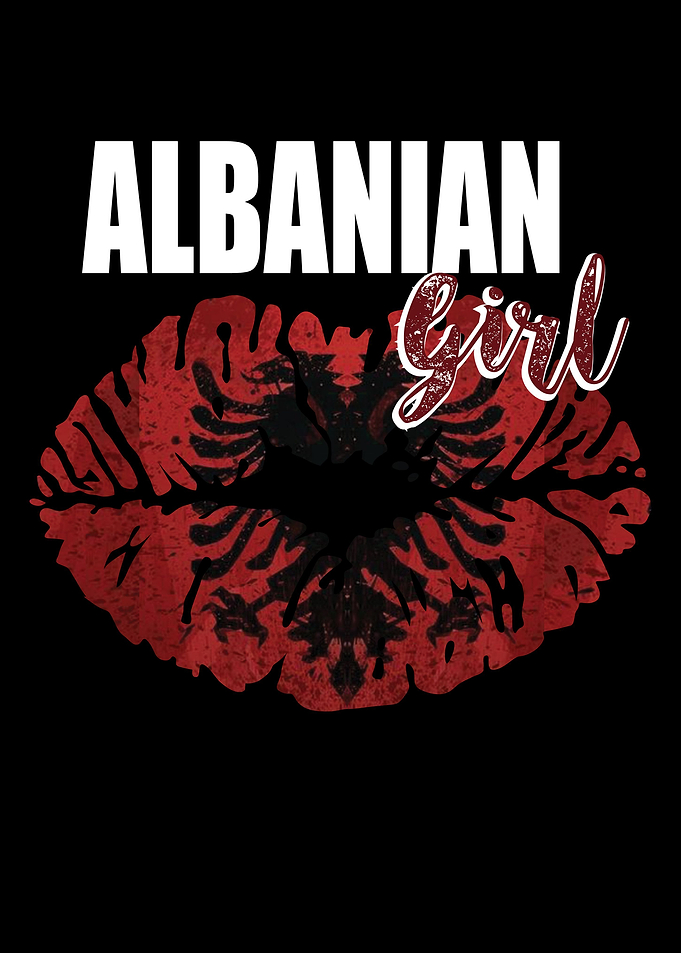Albanian Eagle Girl Flag