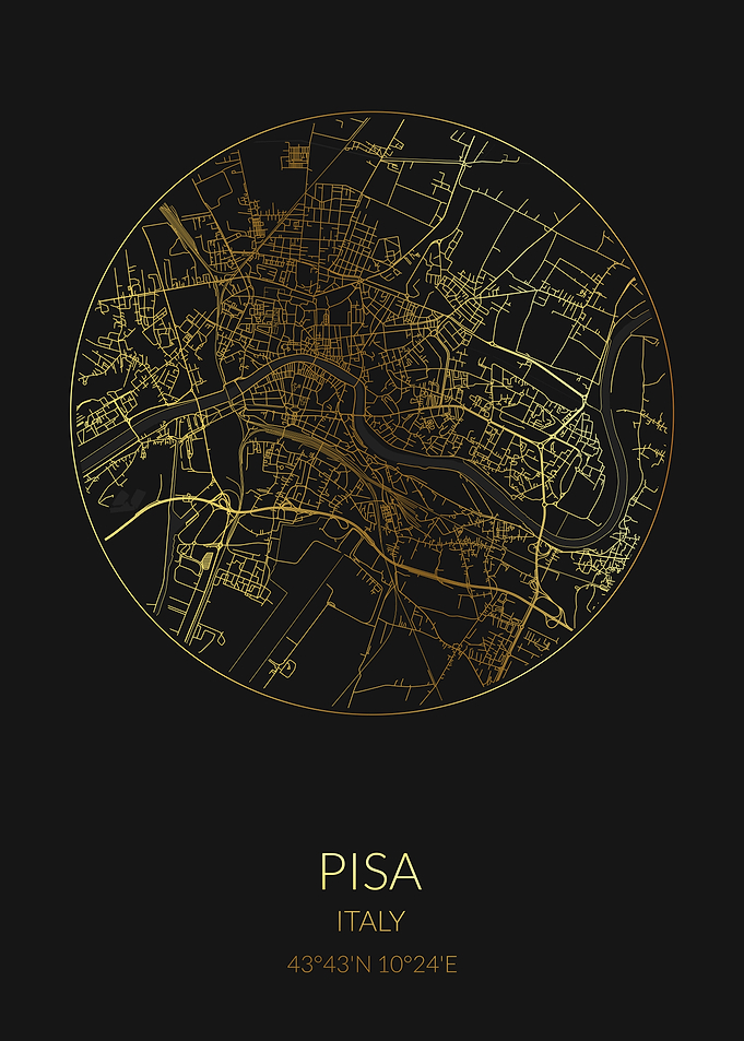 Pisa Black Gold Map