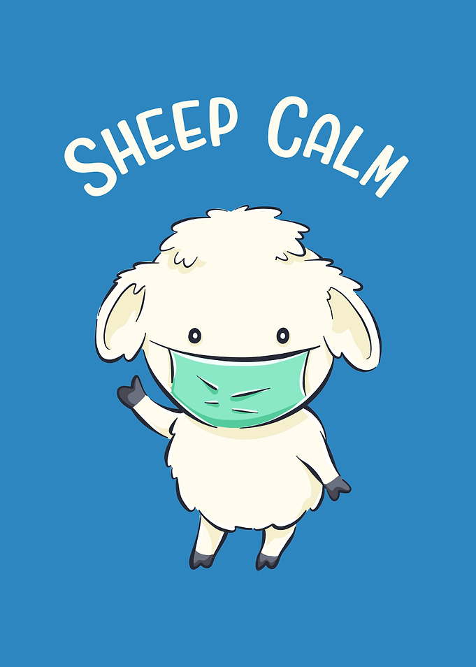 Sheep Calm Funny Pun