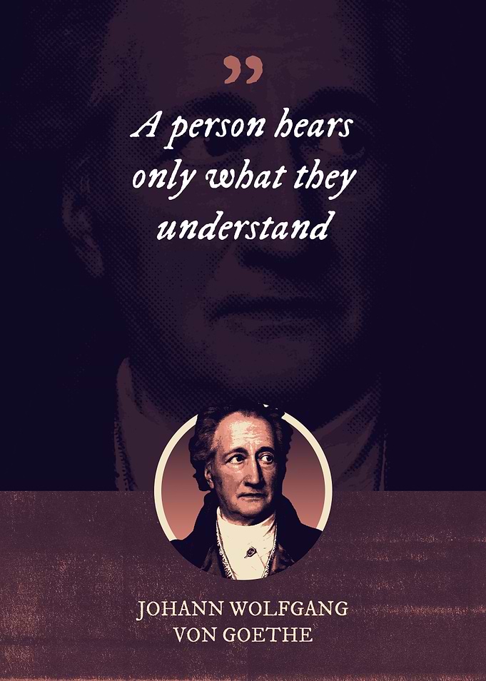 A person hears only what