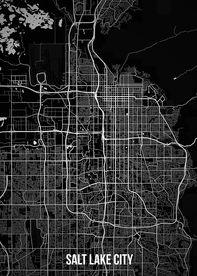 Salt Lake City dark map