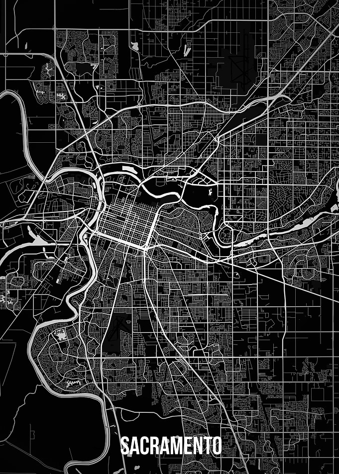 Sacramento dark map
