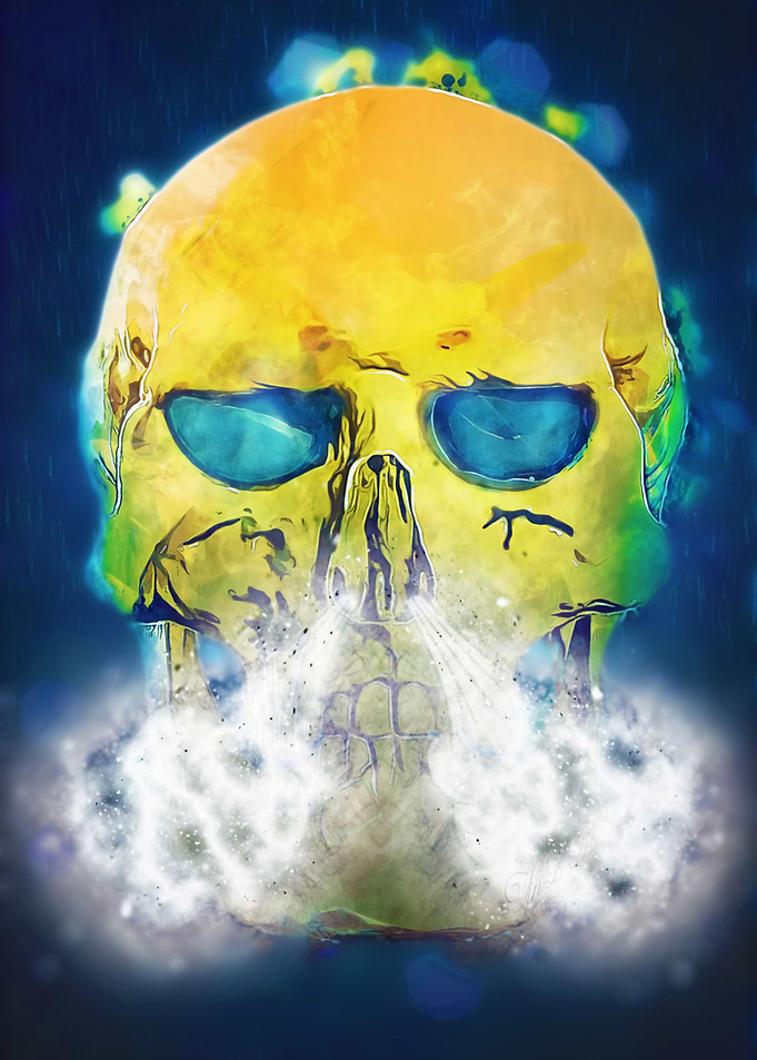 smiley skull 05 steam