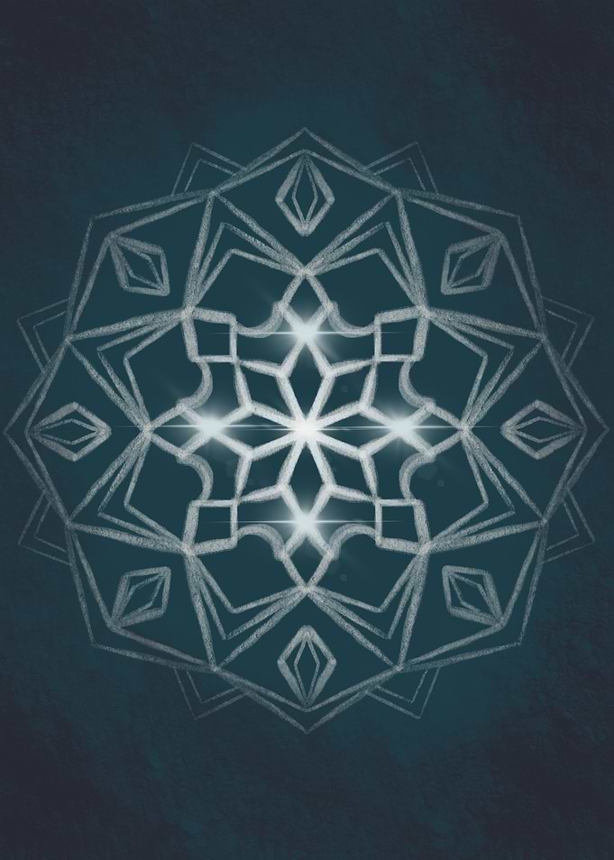 Deep blue mandala