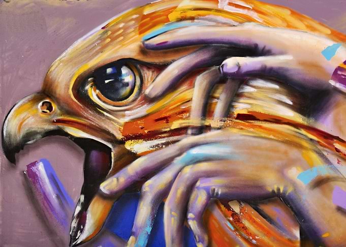 Colorful Eagle Graffiti