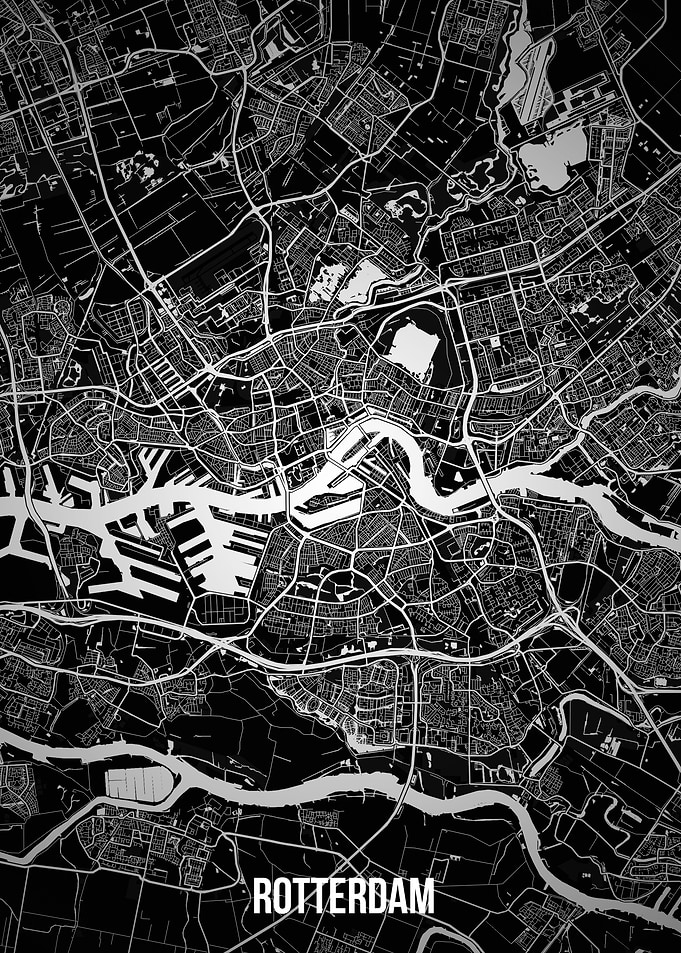 Rotterdam dark map
