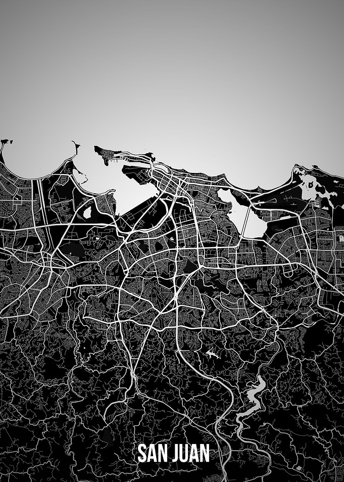 San Juan dark map