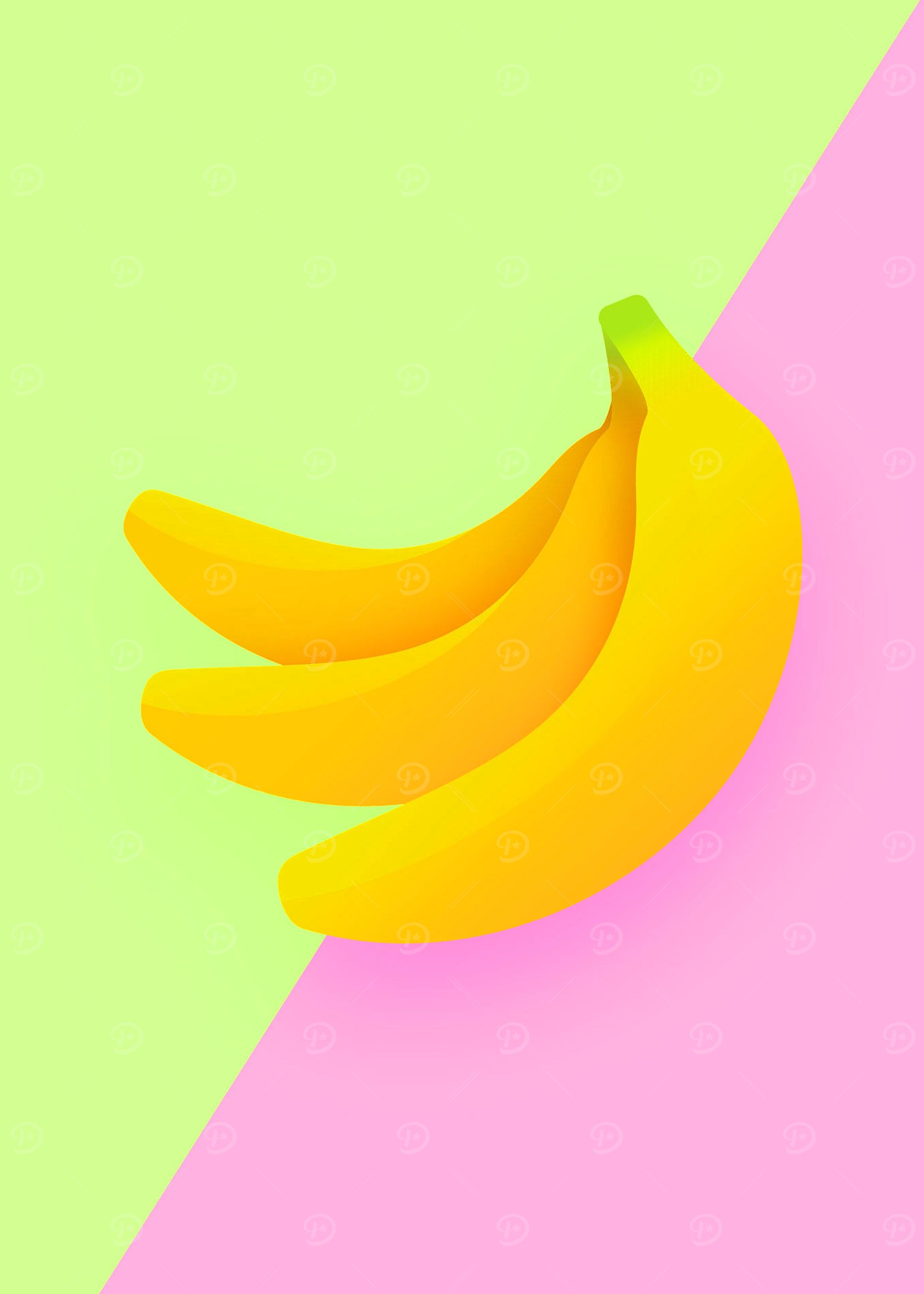 Banana Fruits painted