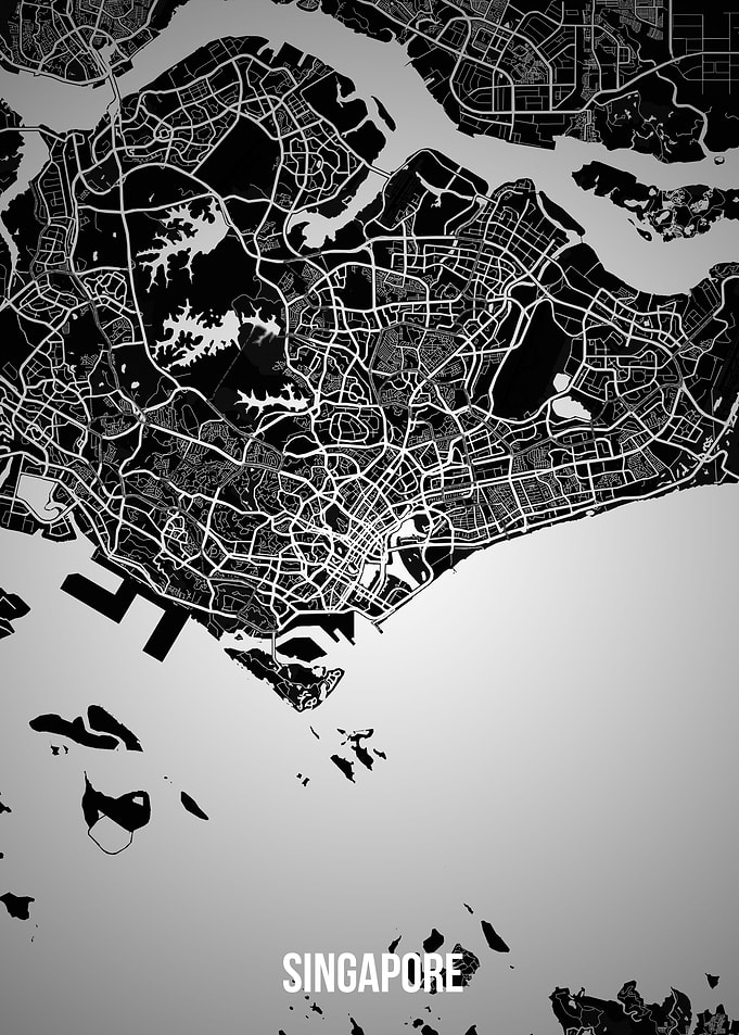 Singapore dark map