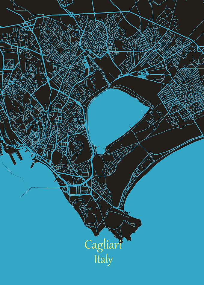 Cagliari Map Italy