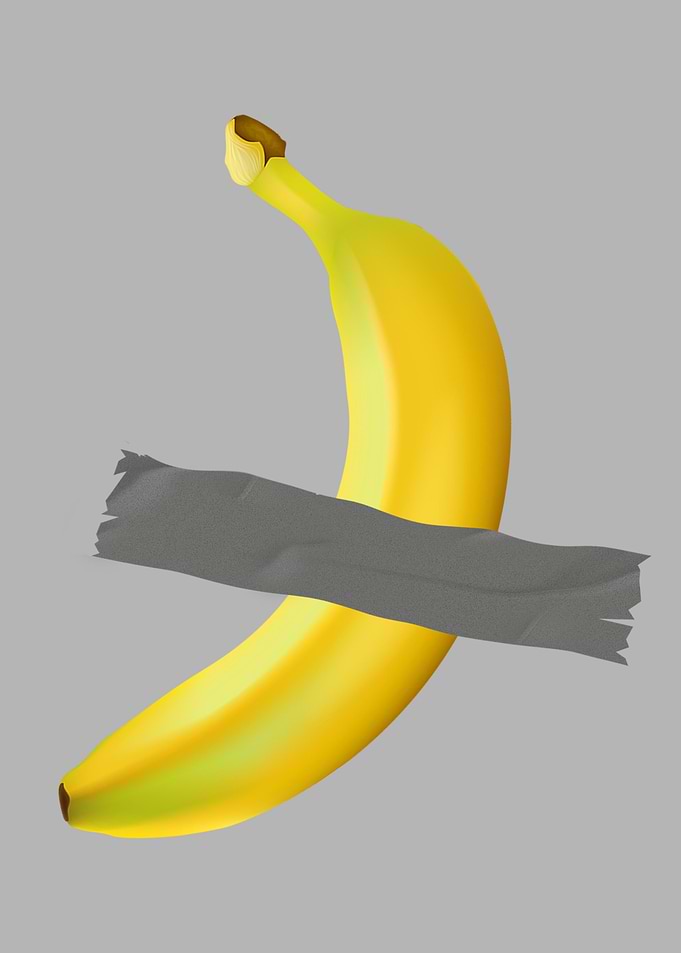 Banana on duct tape