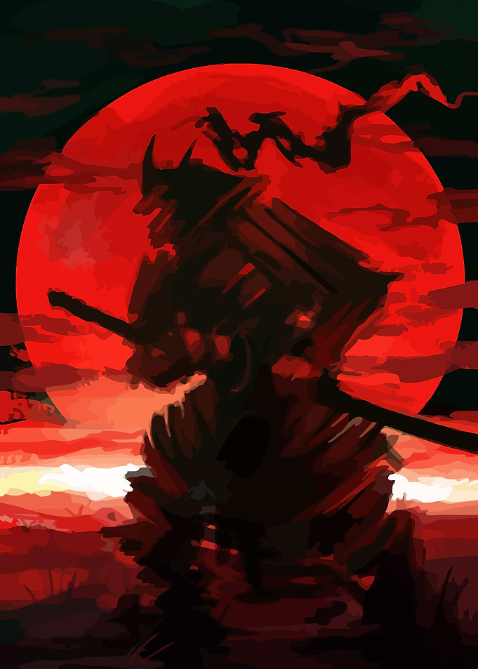 Samurai Warrior Painting