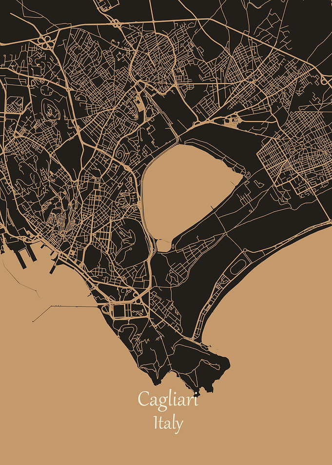 Cagliari Map Italy
