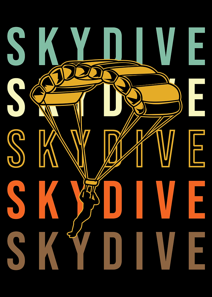 Skydiving Retro Vintage