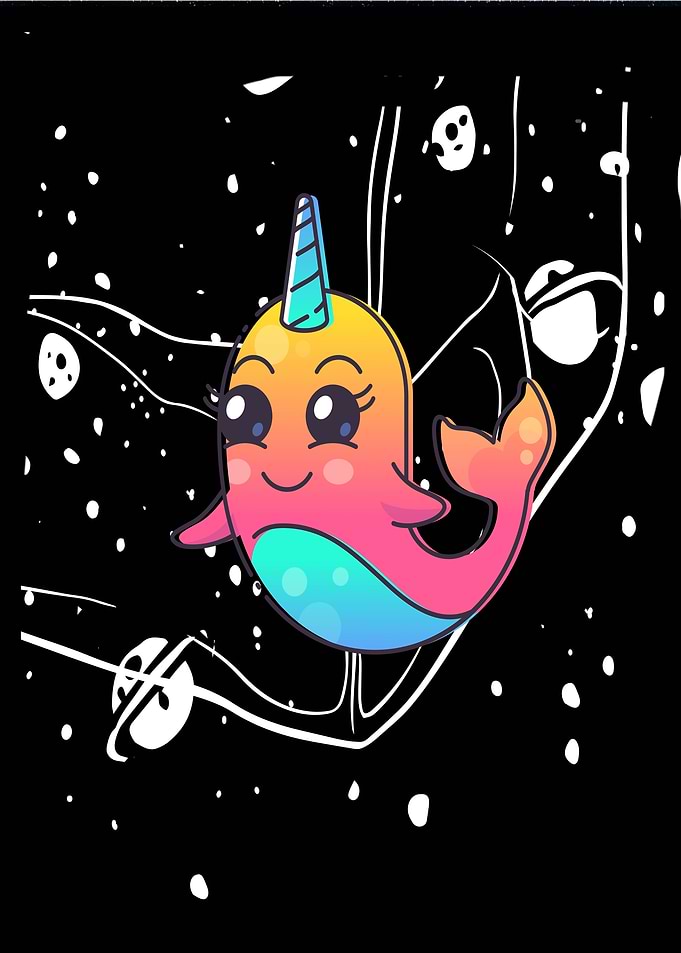 Narwhale baby rainbow
