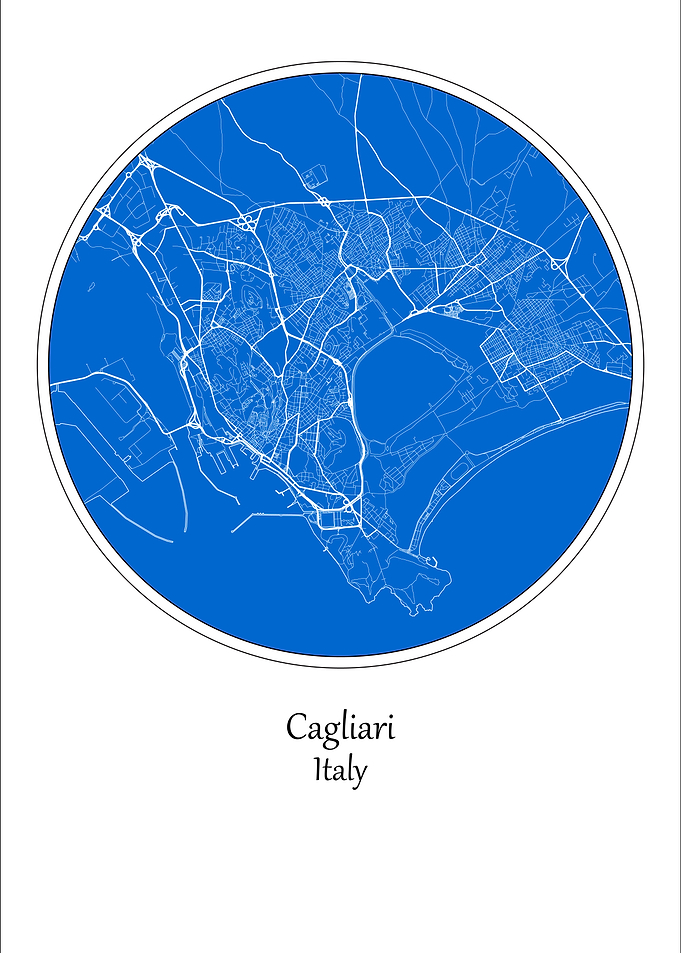 Cagliari Map Italy