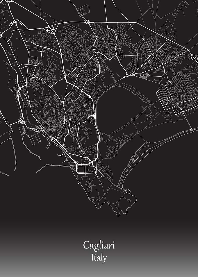 Cagliari Map Italy