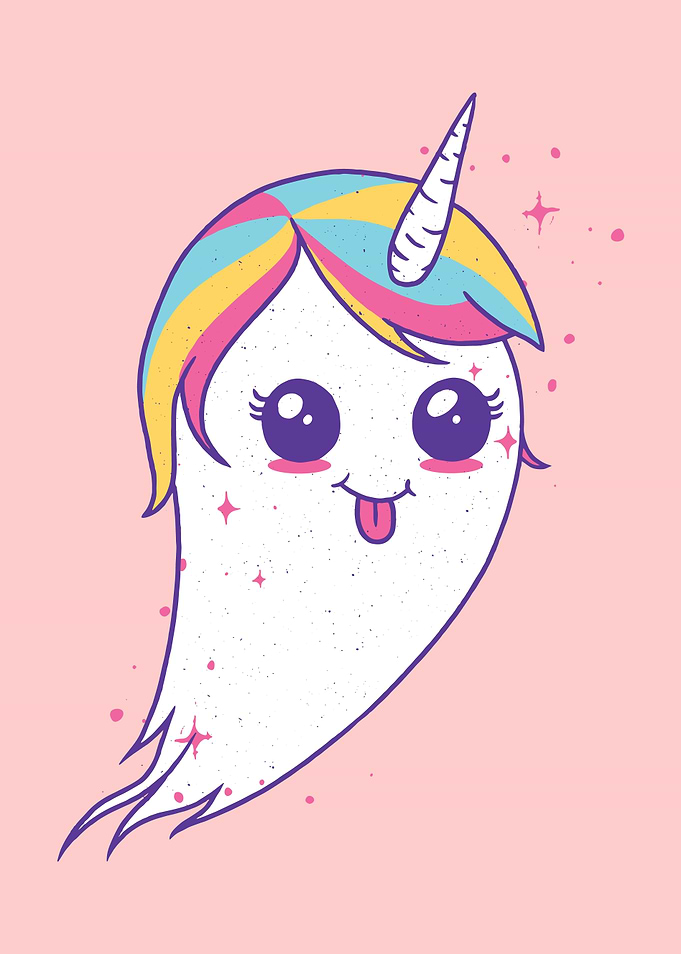 Cute Kawaii Unicorn Ghost