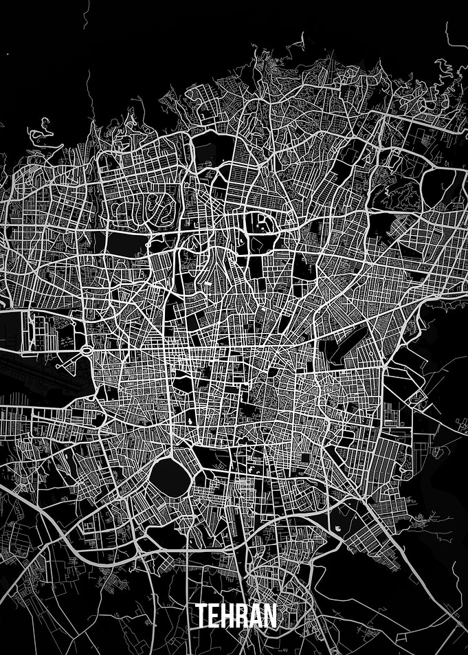 Tehran dark map