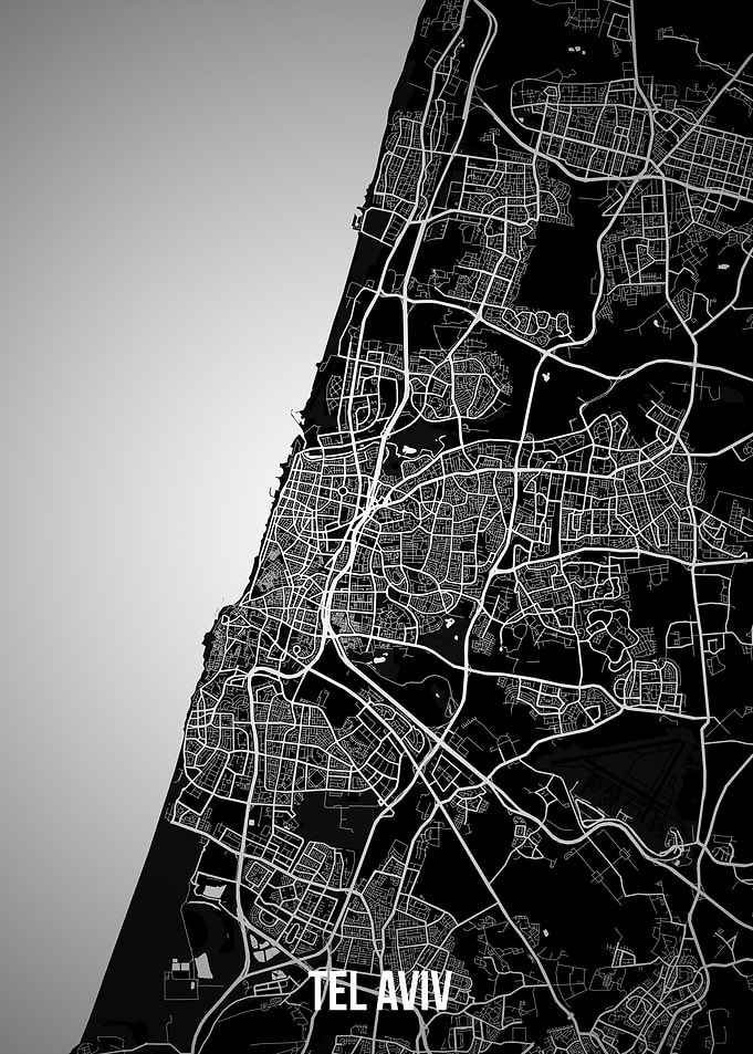 Tel Aviv dark map