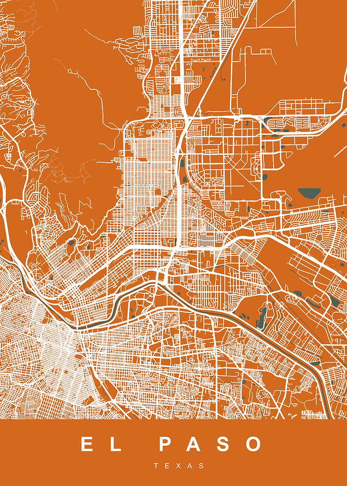 EL PASO City Map Texas