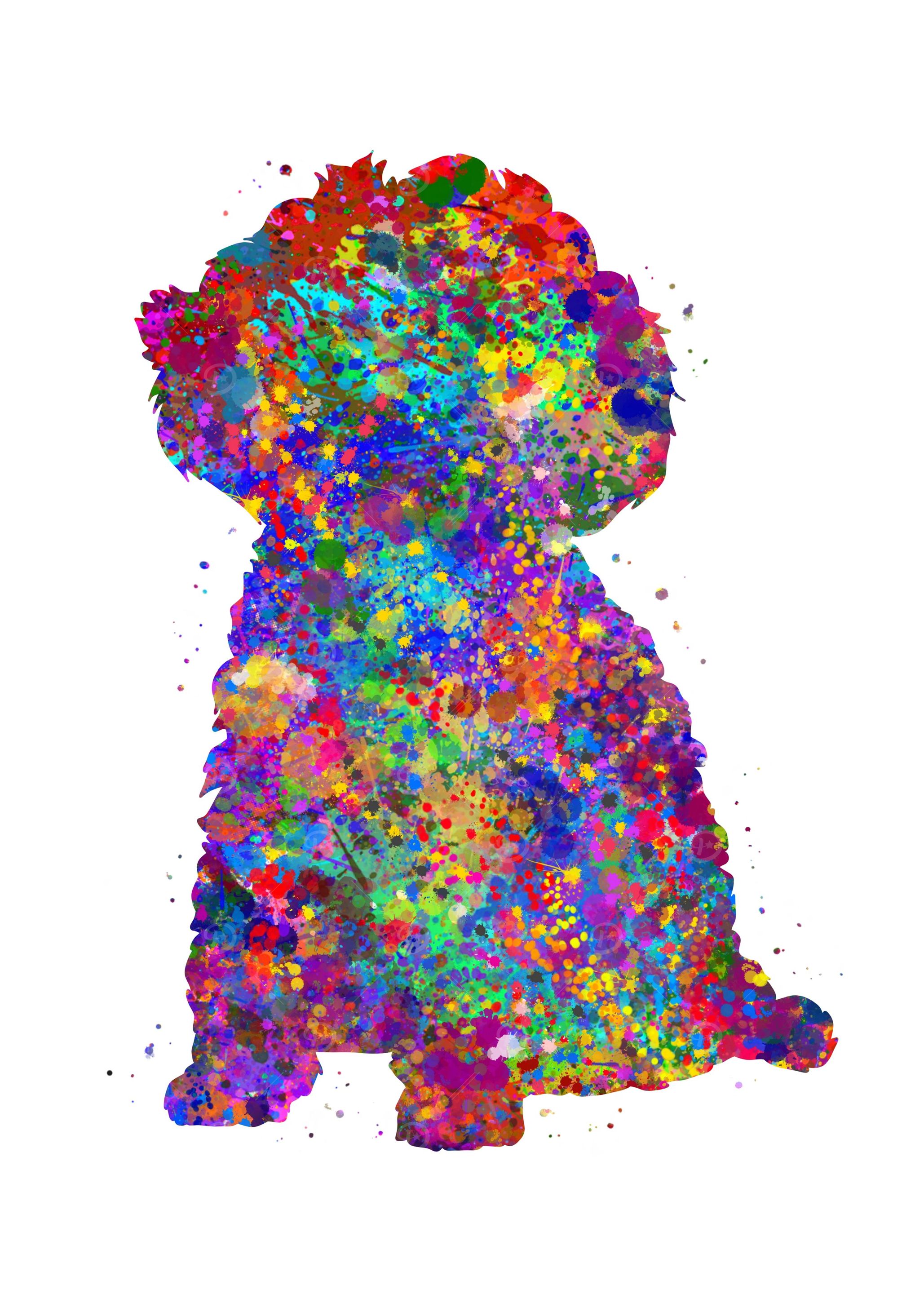 Toy Poodle dog watercolor