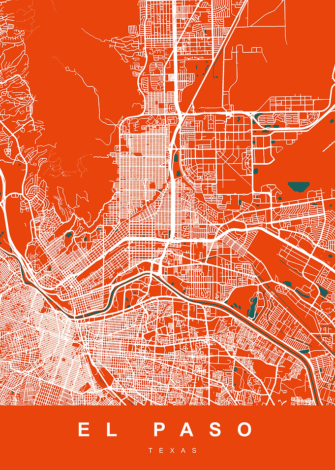 EL PASO City Map Texas