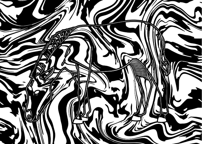 Abstract Hidden Wild Zebra