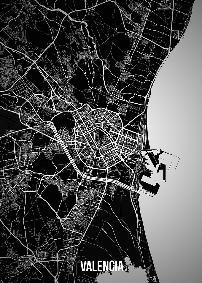 Valencia dark map