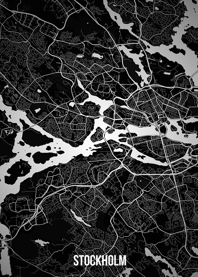 Stockholm dark map