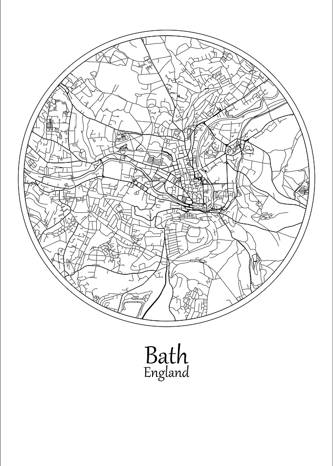 Bath City Map England