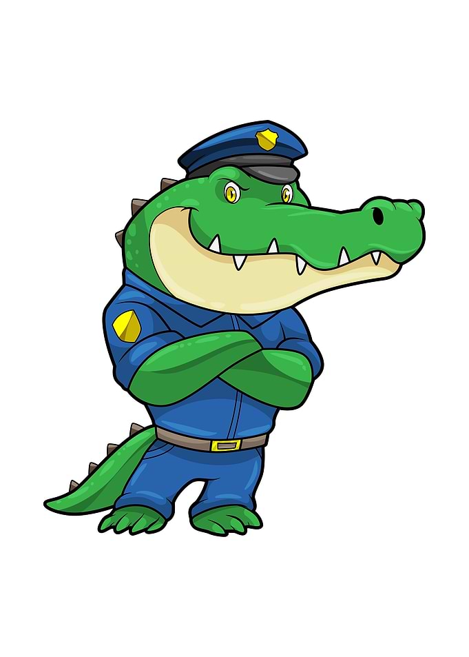 Crocodile Police officer