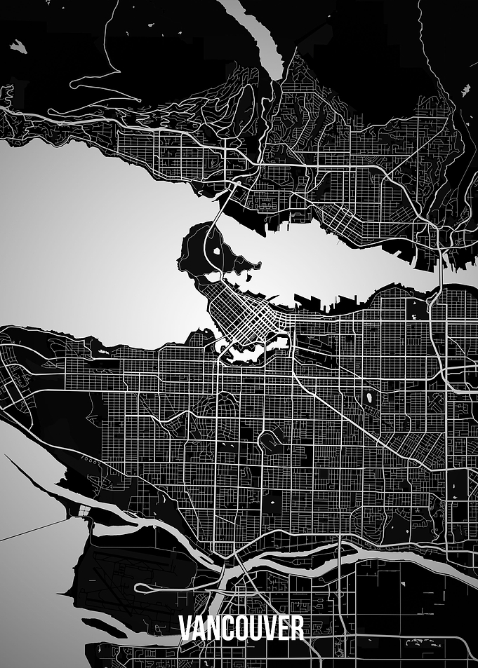 Vancouver dark map