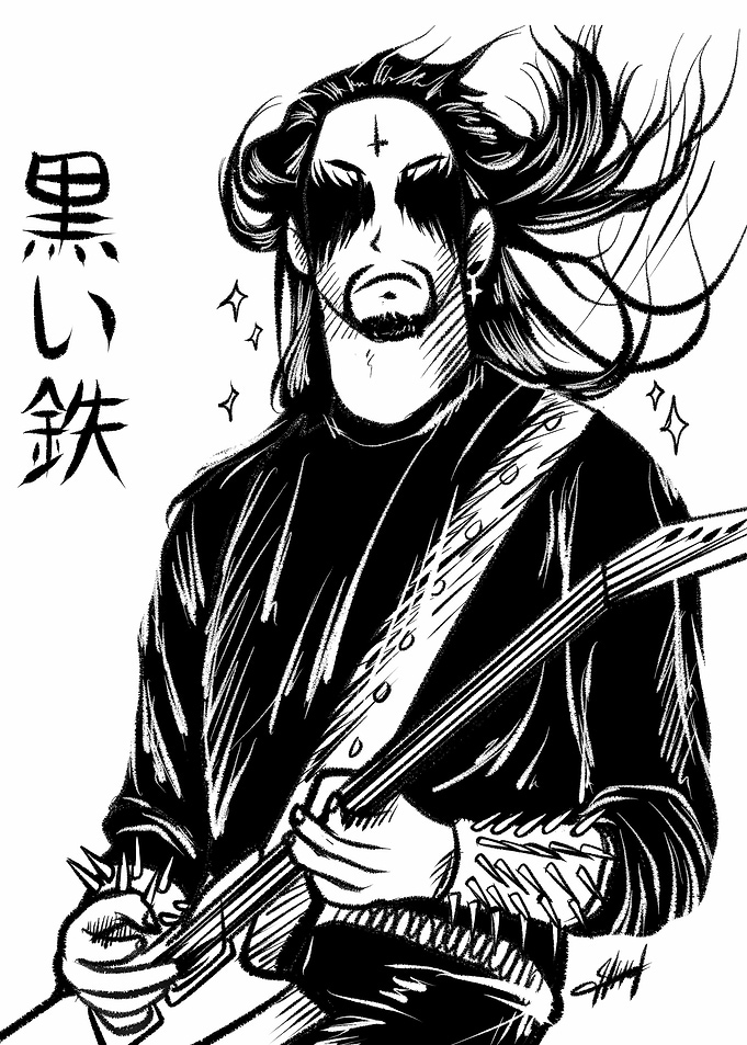 black metal manga style