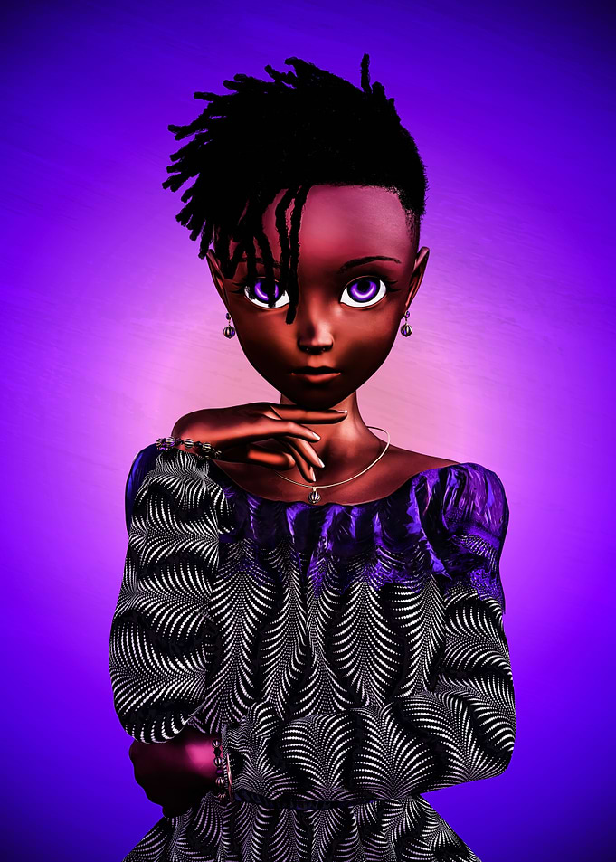 Toon black woman
