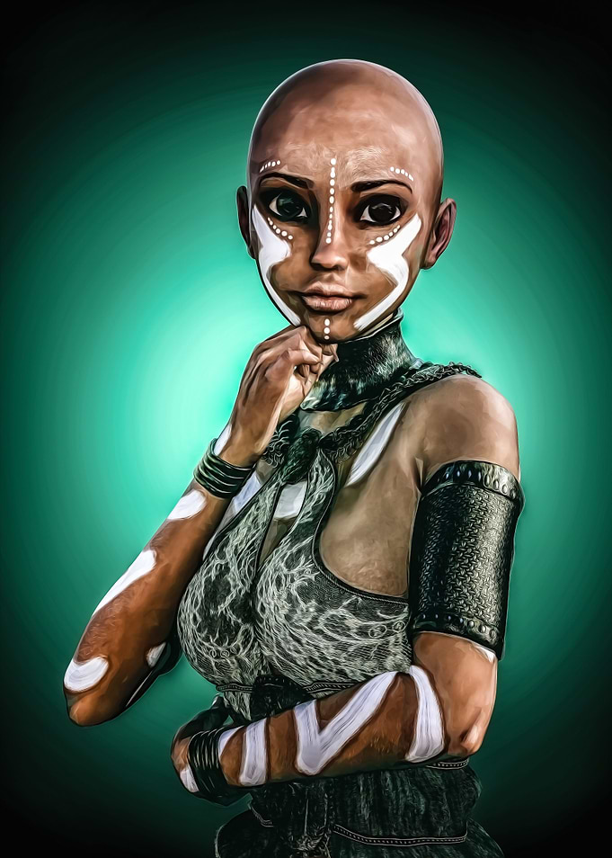 Toon black woman