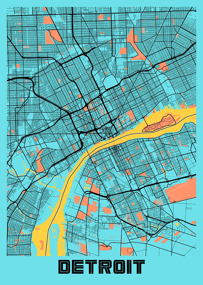 Detroit Gloria City Map