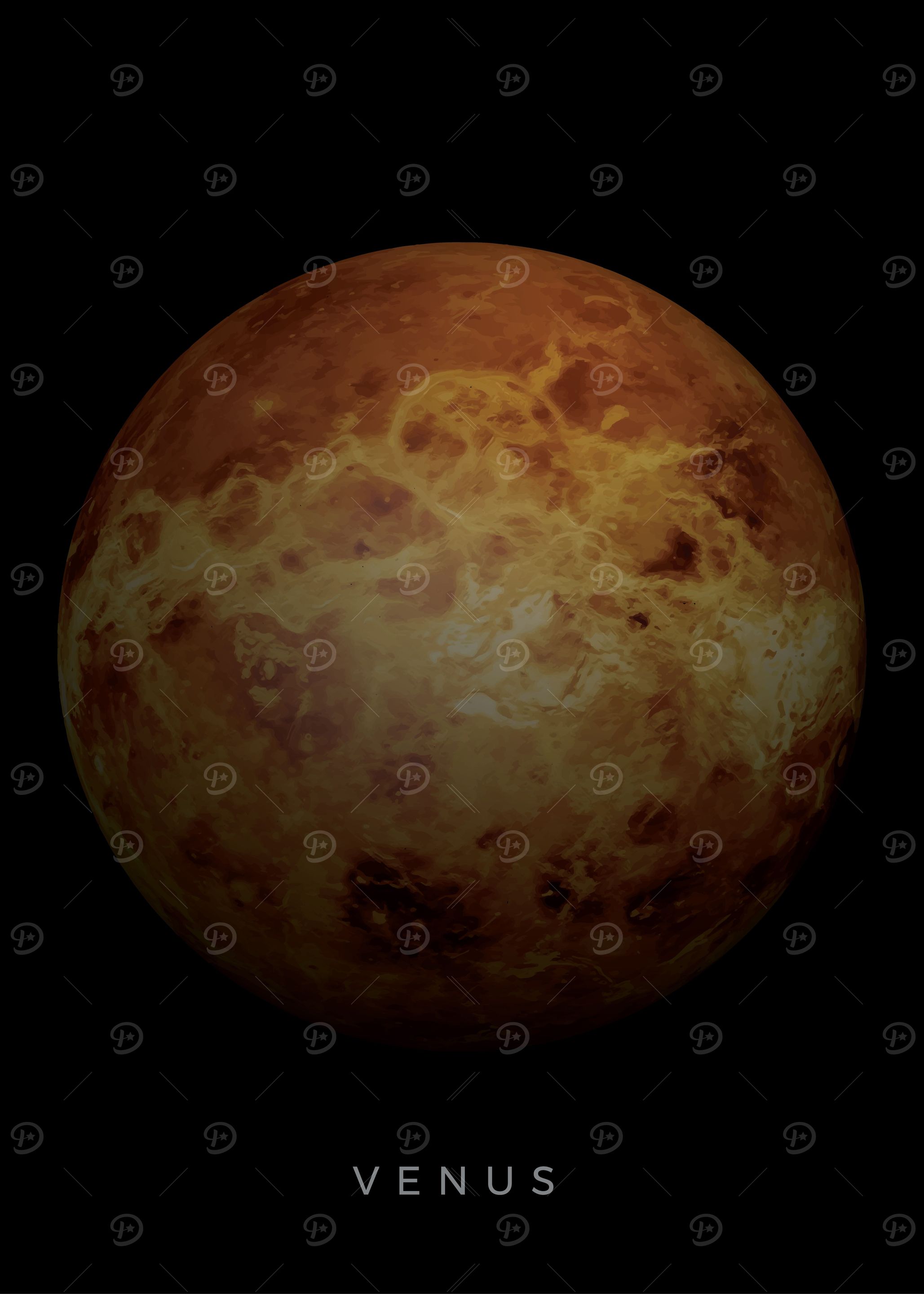 venus planet isolated