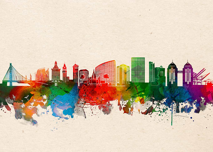 oakland watercolor