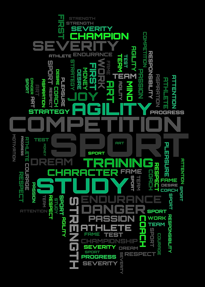 Green sport text art