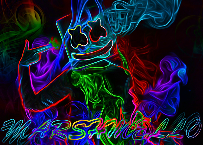 Marshmello colorful