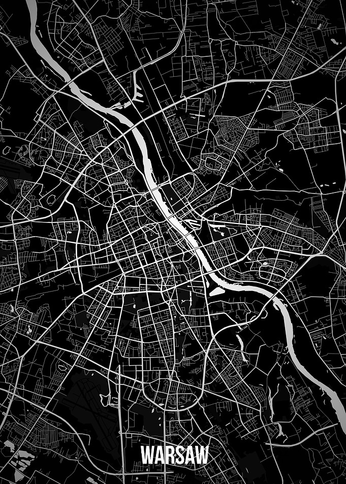 Warsaw dark map