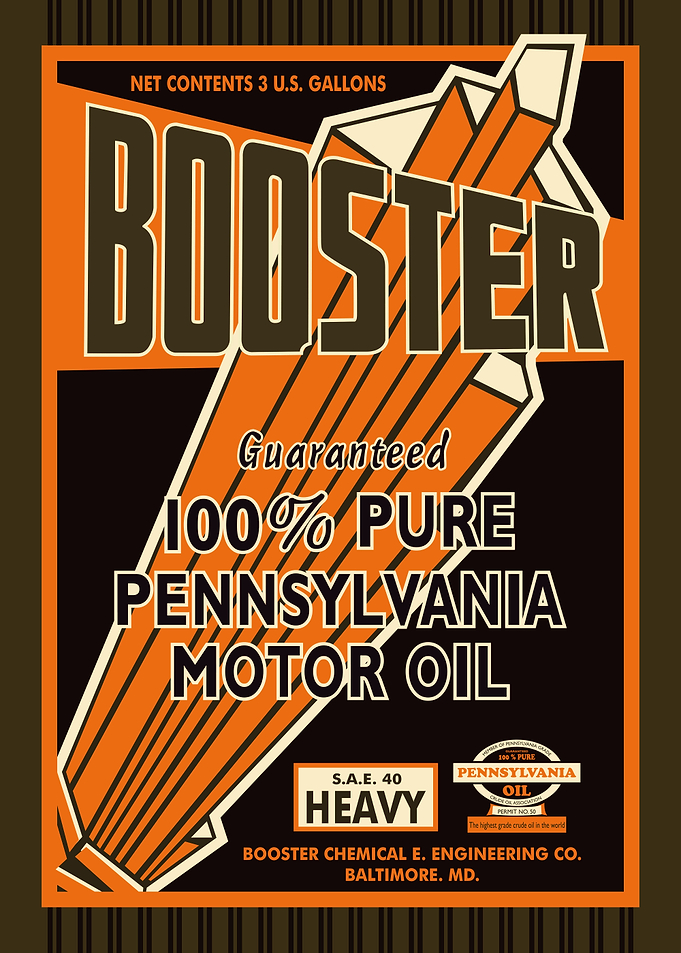 Booster Oil Old Sign
