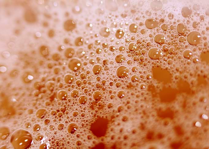 Liquid droplets close up