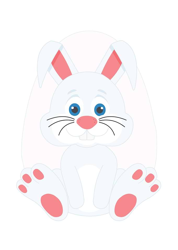 Cute easter bunny and egg