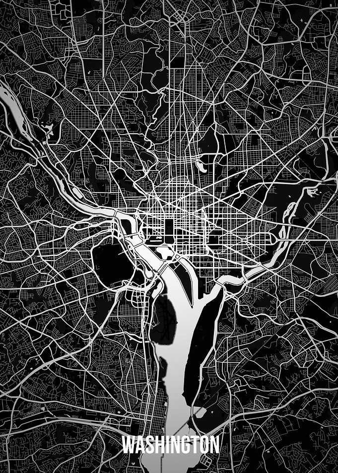 Washington dark map