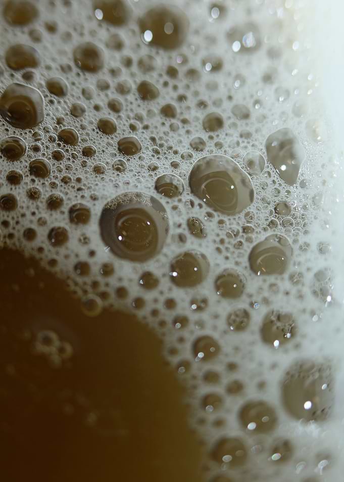 Liquid droplets close up
