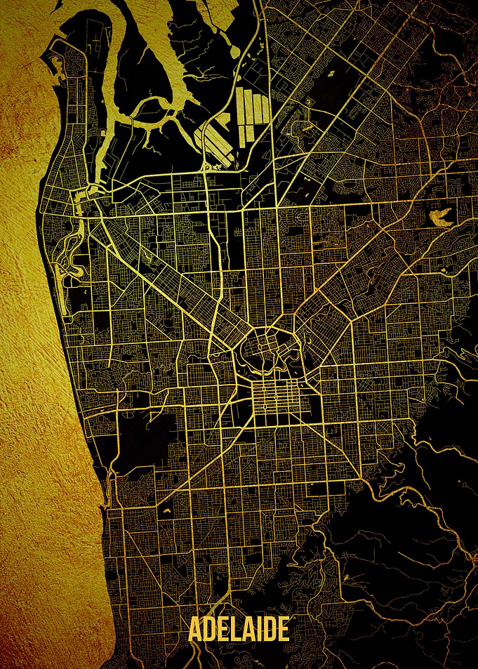 Adelaide gold map